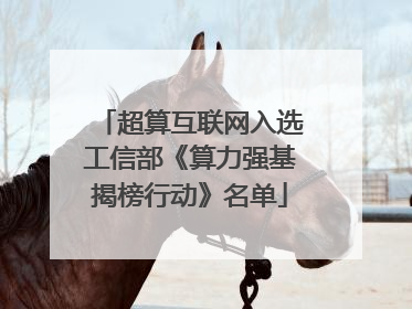 超算互联网入选工信部《算力强基揭榜行动》名单