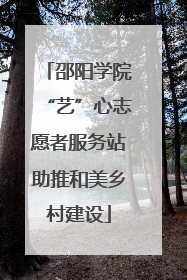 邵阳学院“艺”心志愿者服务站助推和美乡村建设