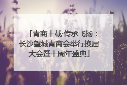 青商十载·传承飞扬：长沙望城青商会举行换届大会暨十周年盛典