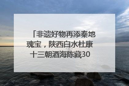 非遗好物再添秦地瑰宝，陕西白水杜康十三朝酒海陈藏30年别具一格