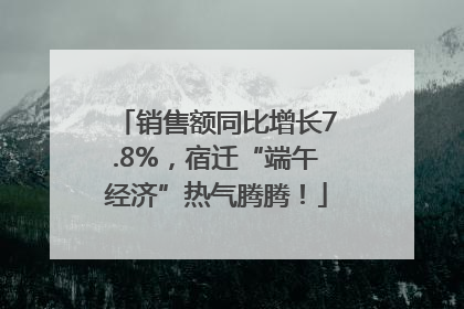 销售额同比增长7.8%，宿迁“端午经济”热气腾腾！