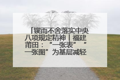 锲而不舍落实中央八项规定精神丨福建莆田：“一张表”“一张图”为基层减轻“数字负担”