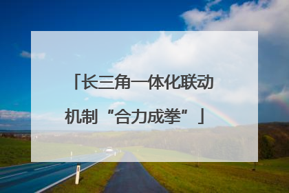 长三角一体化联动机制“合力成拳”