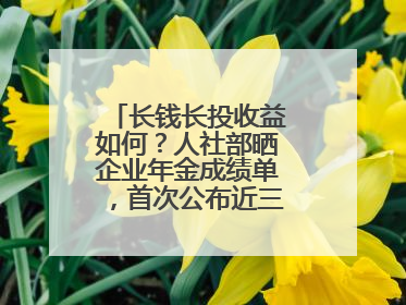 长钱长投收益如何？人社部晒企业年金成绩单，首次公布近三年累计收益率
