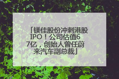 镁佳股份冲刺港股IPO！公司估值67亿，创始人曾任蔚来汽车副总裁