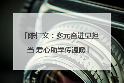 陈仁文：多元奋进显担当 爱心助学传温暖