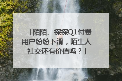 陌陌、探探Q1付费用户纷纷下滑，陌生人社交还有价值吗？