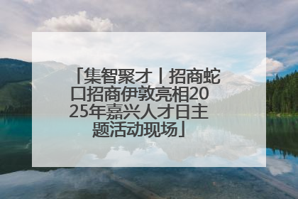 集智聚才丨招商蛇口招商伊敦亮相2025年嘉兴人才日主题活动现场
