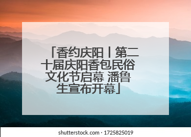 香约庆阳丨第二十届庆阳香包民俗文化节启幕 潘鲁生宣布开幕