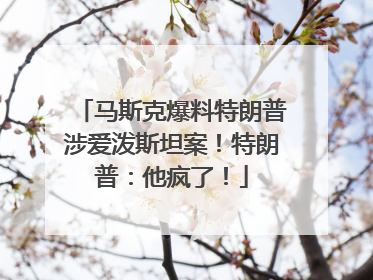 马斯克爆料特朗普涉爱泼斯坦案！特朗普：他疯了！