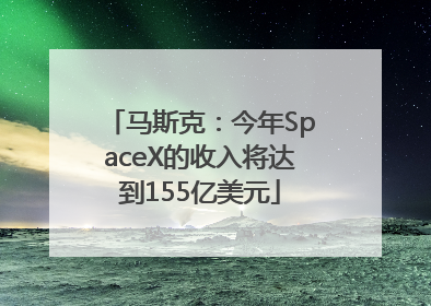 马斯克：今年SpaceX的收入将达到155亿美元