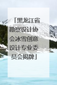 黑龙江省勘察设计协会冰雪创意设计专业委员会揭牌