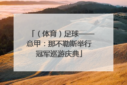 （体育）足球——意甲：那不勒斯举行冠军巡游庆典