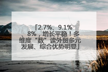 2.7%、9.1%、8%，增长平稳！多维度“数”读外贸多元发展、综合优势明显