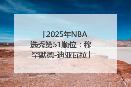 2025年NBA选秀第51顺位：穆罕默德-迪亚瓦拉