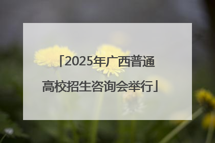 2025年广西普通高校招生咨询会举行