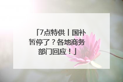7点特供丨国补暂停了？各地商务部门回应！