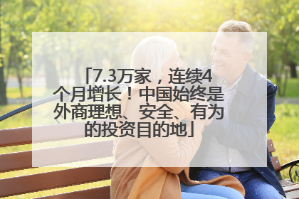 7.3万家，连续4个月增长！中国始终是外商理想、安全、有为的投资目的地