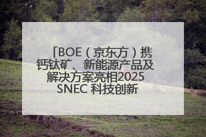 BOE（京东方）携钙钛矿、新能源产品及解决方案亮相2025 SNEC 科技创新赋能行业绿色发展